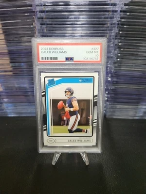 CALEB WILLIAMS 2024 DONRUSS CLASIFICACIÓN NOVATO PSA GEMA COMO NUEVO 10!!! Foto 1 de 4