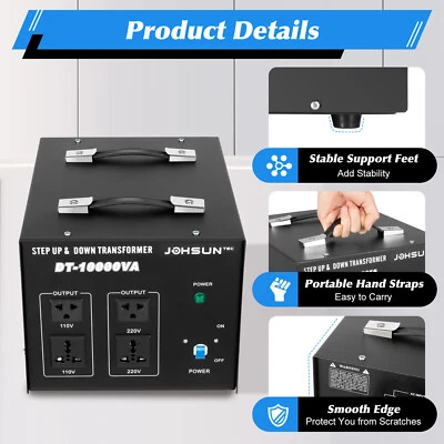 10000W Voltage Converter Transformer Step Up Down 110V to 220V, 220V to 110V NEW - Image 1 of 4