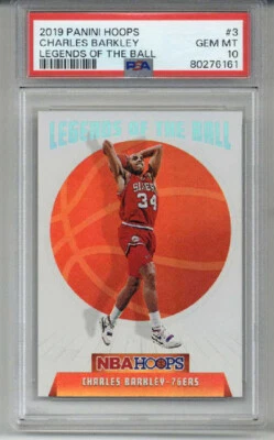 2019 PANINI HOOPS LEGENDS OF THE BALL #3 CHARLES BARKLEY PSA 10 LOW POP RARE - Image 1 of 2