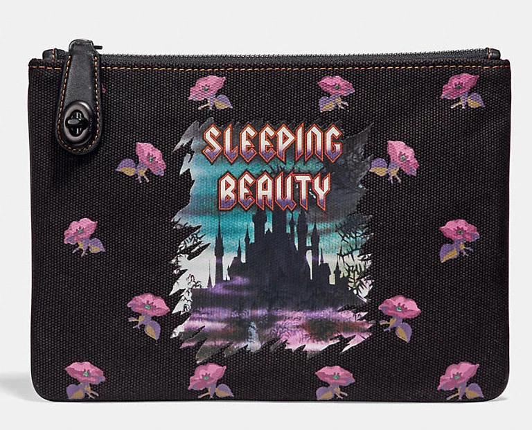 DISNEY X COACH Sleeping Beauty TURNLOCK POUCH 26 Limited Edition DARK FAIRY TALE - Image 1 of 4
