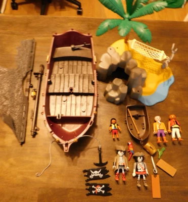 Playmobil Pirate Island and Ship 2008 Geobra Ghost Pirates Palm Tree 5901 4139 - Image 1 of 4