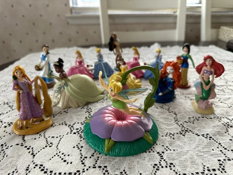 Disney Princess Cake Topper Figures Bundle Lot 11 pieces PVC Cover