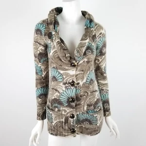 Anthropologie Leifsdottir Cardigan Sweater Womens Size XS Wool Mohair Floral - Picture 1 of 9