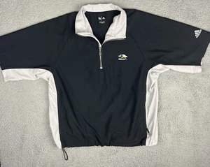 Adidas Men's Medium Windbreaker 1/4 Zip Golf Pinecrest Climashell Jacket Black - Picture 1 of 18