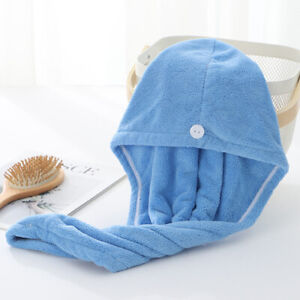 Cat Hair Turban Towel Microfibre Head Wrap Bath Shower Hat Cap Quick Dry Drying