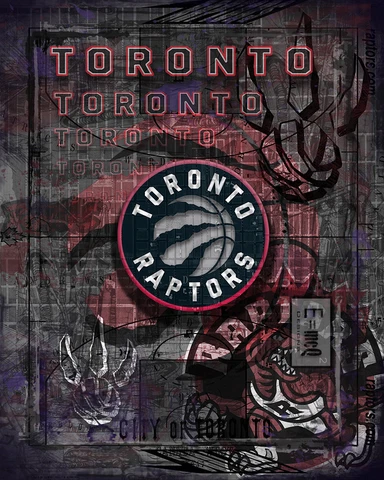 TORONTO RAPTORS Poster, Toronto Raptors NBA Basketball Print Free Shipping Us Cover