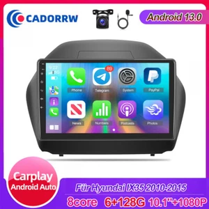 6+128G 10.1''Android13 Carplay Autoradio GPS IPS Für Hyundai ix35 Tucson 2009-15 - Bild 1 von 24