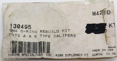 130495 Kit de reconstrucción de junta tórica Chrome Specialties para Harley-Davidson tipo A/B GMA Foto 1 de 2