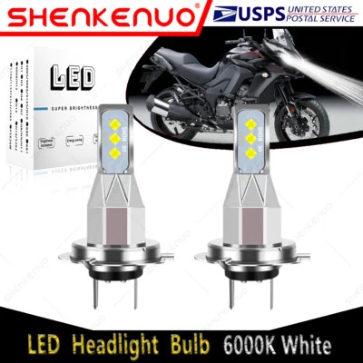 Para Kawasaki Versys 1000 KLZ1000 LT 2015-2017 - 2X H7 LED Faros Bombillas Blanco Foto 1 de 4