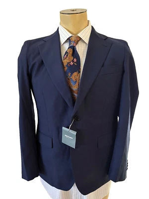 INDOCHINO Men's Dark Navy Blue 2 Button 100% Wool Sport Jacket Size 41R NWT - Image 1 of 4