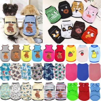 Pet Dog Clothe T Shirt Vest Clothing Puppy Cat Cute Print Love Mom Dad Apparel⊥ - Image 1 of 4