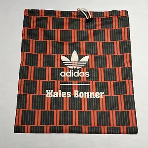 Adidas Wales Bonner Drawstring Shoe Dust Bag 14 x 16 Red Black Cover Rucksack - Picture 1 of 7