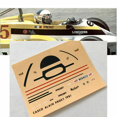 Decals 1.12 1/12 casco alain prost 1991 F1 driver car auto FDS Automodelli  - Immagine 1 di 2