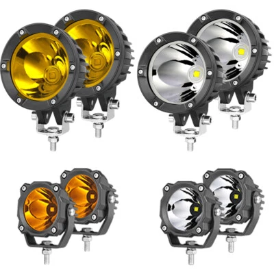 2 peças 2,6/4" polegadas super LED luzes de neblina redondas para direção offroad luzes de ponto de direção - Imagem 1 de 4