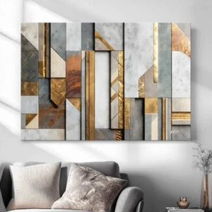 Leinwand Bild XXL Abstrakt Geometrisch 3D Minimalistisch Wandbild Wanddeko 8264 - Bild 1 von 8