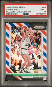 *PSA 9* Larry Bird 2018 Prizm NBA Basketball Red White & Blue #85 Boston Celtics - Picture 1 of 2