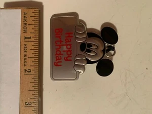 HALLMARK MICKEY MOUSE ORNAMENT New with tag “HAPPY BIRTHDAY” Disney Silver - Picture 1 of 3