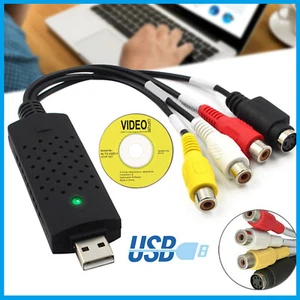 USB 2.0 VHS to DVD VCR PC HDD Converter Scart Adapter Audio Video Capture Card - Picture 1 of 9