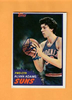 Alvan Adams Phoenix Suns AUTO Signed 1981-82 Topps Oklahoma Sooners 3J - Image 1 of 2