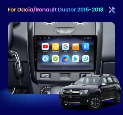 Duster 2015-2018 Autoradio 2 Din Android Auto CarPlay Wireless 2GB RAM 32GB ROM - Immagine 1 di 4