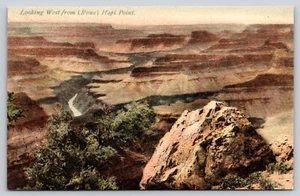 Postal mirando hacia el oeste desde el Parque Nacional del Gran Cañón Rowe Hopi Point Arizona - Imagen 1 de 2