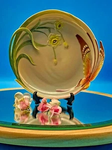 Franz Porcelain Papillon Butterfly Plate by Jen Woo Boxed Collectible - Picture 1 of 12