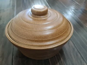 Vintage MONMOUTH ILL USA large Serving Bowl Mojave Brown Speckled 8.5" diameter - Picture 1 of 7