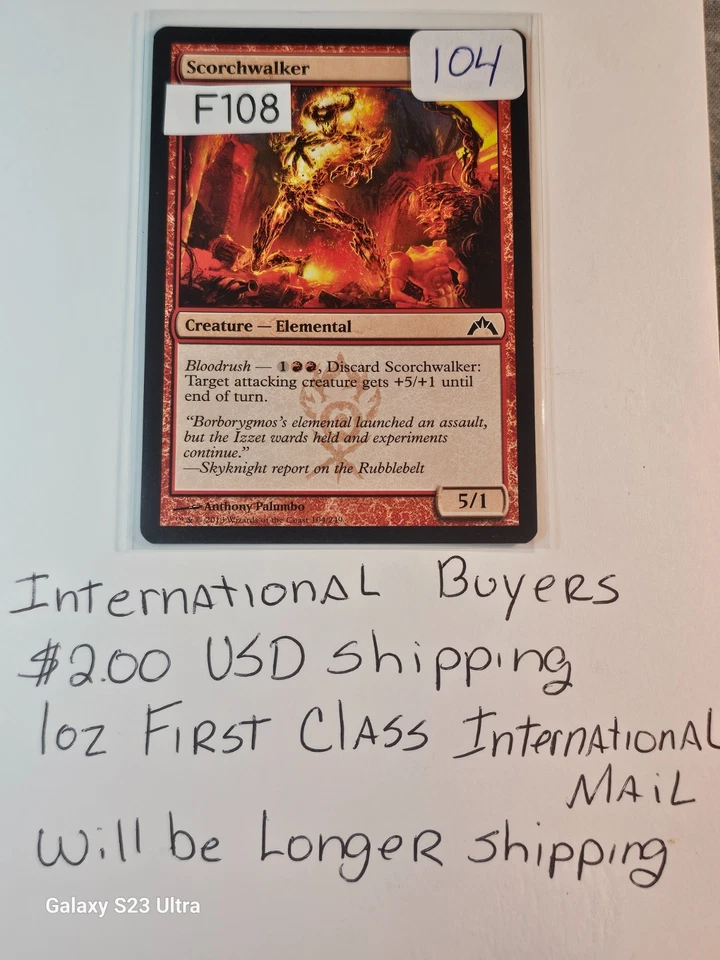 Scorchwalker MTG Gatecrash 104 – Fiery Beast Beggin’ for a Hero to Claim It! - Image 1 of 1