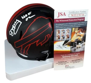 JIM KELLY SIGNED BUFFALO BILLS ECLIPSE MINI HELMET JSA COA WIT278716 HOF 02 - Picture 1 of 8