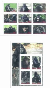 Stamp sheet+block Celested Crested Macaque 2020 Korea issue Monkeys - Picture 1 of 1