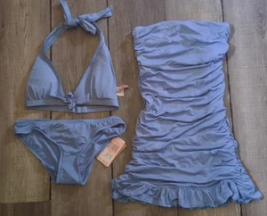 Y2K Juicy Couture Badekleid Einteiler + Bikini Badeanzug 3-teilig Gr. Klein Neu - Bild 1 von 9