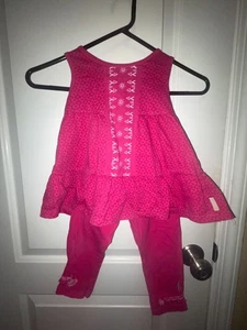 Naartjie Kids Pink Top and Leggings Size Medium 5yrs Summer Floral Stripped - Picture 1 of 4