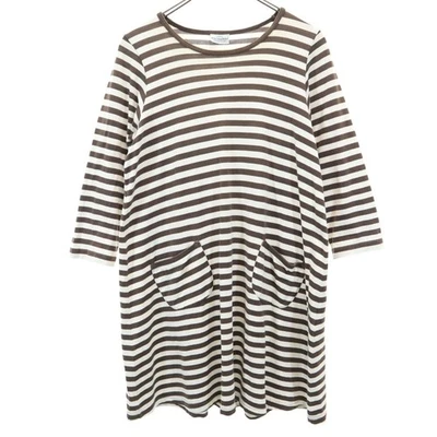 Marimekko Borde Patrón Manga Larga Una Pieza 160 Marrón Niño Foto 1 de 4