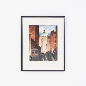 1936 Painting of Berlin by Gordon Bunshaft of Skidmore Owings and Merrill (SOM) - Picture 1 of 8