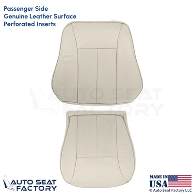 Mercedes Benz Clase E E430 1996-1999 cuero genuino cubiertas de pasajero setas Foto 1 de 4