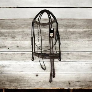 NEW Horze Champion Show Bridle with Fancy Stitching Warmblood Brown 10028-LBR-XF - Picture 1 of 7