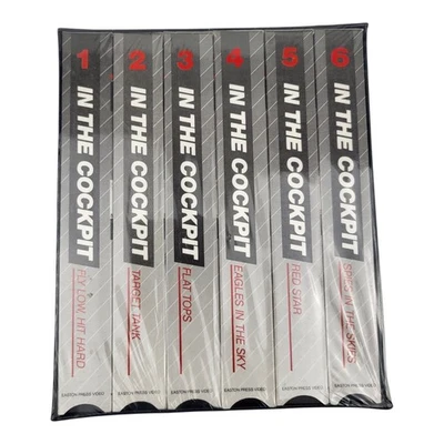 Rare Vintage IN THE COCKPIT VHS Set Military Aircraft Pilot 6 Tape Set New - Image 1 of 3