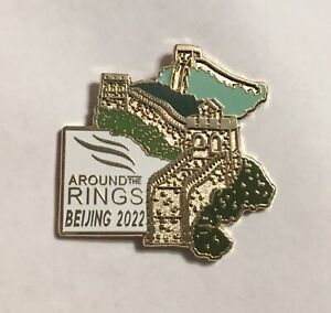 Rare 2022 Beijing Olympic Around The Rings Media Pin Badge New Limited Ed.