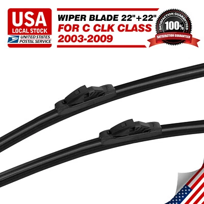 FOR Mercedes-Benz C280 2006-2007 C320 2004-2005 Windshield Wiper Blades 22"22" - Image 1 of 4