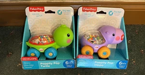 2er PACKUNG FISHER PRICE POPPITY POP TURTLE & NILPFERD *NEU* 2ER-PACK - Bild 1 von 2