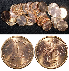United Arab Emirates Bronze 2005 1 Fils BU Condition KM# 1 RANDOM PICK (1 Coin) - Picture 1 of 5