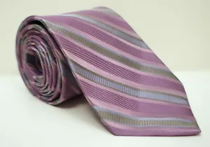 MENS ROBERT TALBOTT BEST OF CLASS TIE 100% SILK PINK PLAID TEXTURED 58" x 3.5" - Picture 1 of 4