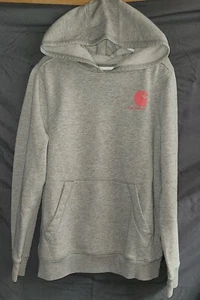 Carhartt Youth Logo Sleeve Hoodie Size Large Large 12 Gray Grey Kids  - Picture 1 of 11