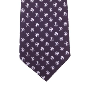Vintage purple tie with spots Tri-Star Simplex polyester Spiral polka dots 1960s - Picture 1 of 4