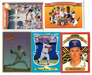 Nolan Ryan 5 Baseball Trading Card Lot HOF METS ANGELS ASTROS RANGERS (LOT 51) - Picture 1 of 1