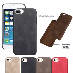 Funda trasera delgada de cuero de lujo para Apple iPhone 7 8 Plus cubierta premium - Imagen 1 de 17