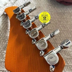 Fender Electric Guitar Tuning Pegs Tuners with LOGO Machine Heads Set of 6R - Picture 1 of 7