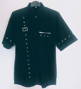 Vintage Mens Rock'n'roll/Goth/Punk Button Up Shirt Large. Close to like NEW - Picture 1 of 9