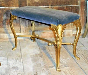 ANTIQUE VICTORIAN ART NOUVEAU FOOTSTOOL OTTOMAN - Picture 1 of 5