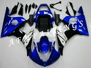 Black White Blue ABS Injection Mold Bodywork Fairing Kit Panel for YZF R6 2005 - Picture 1 of 6